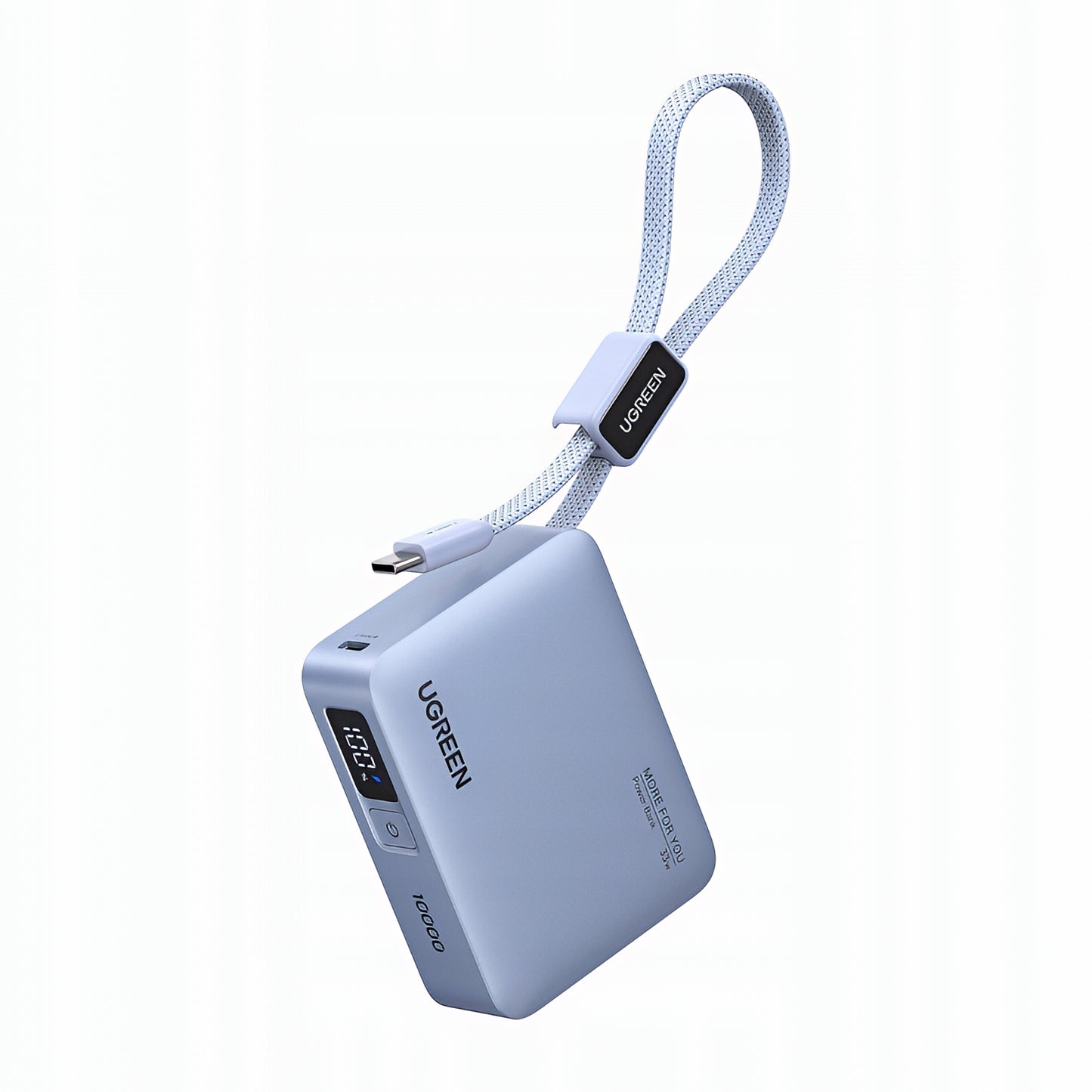 Batería Externa UGREEN PB584 (75173B), 10000mAh, 33W, QC + PD, 1 x USB-A - 2 x USB-C, Azul