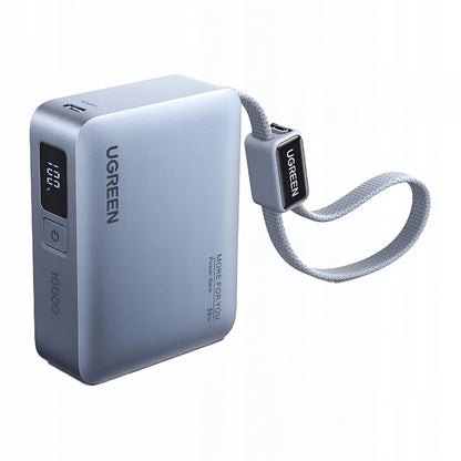 Batería Externa UGREEN PB584 (75173B), 10000mAh, 33W, QC + PD, 1 x USB-A - 2 x USB-C, Azul