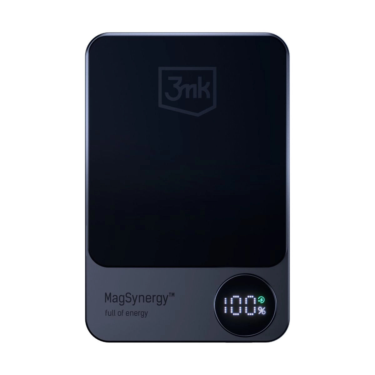 3MK MagSynergy Batería externa inalámbrica, 5000mAh, 18W, PD + FQI, 1 x QI - 1 x USB-C, Negro