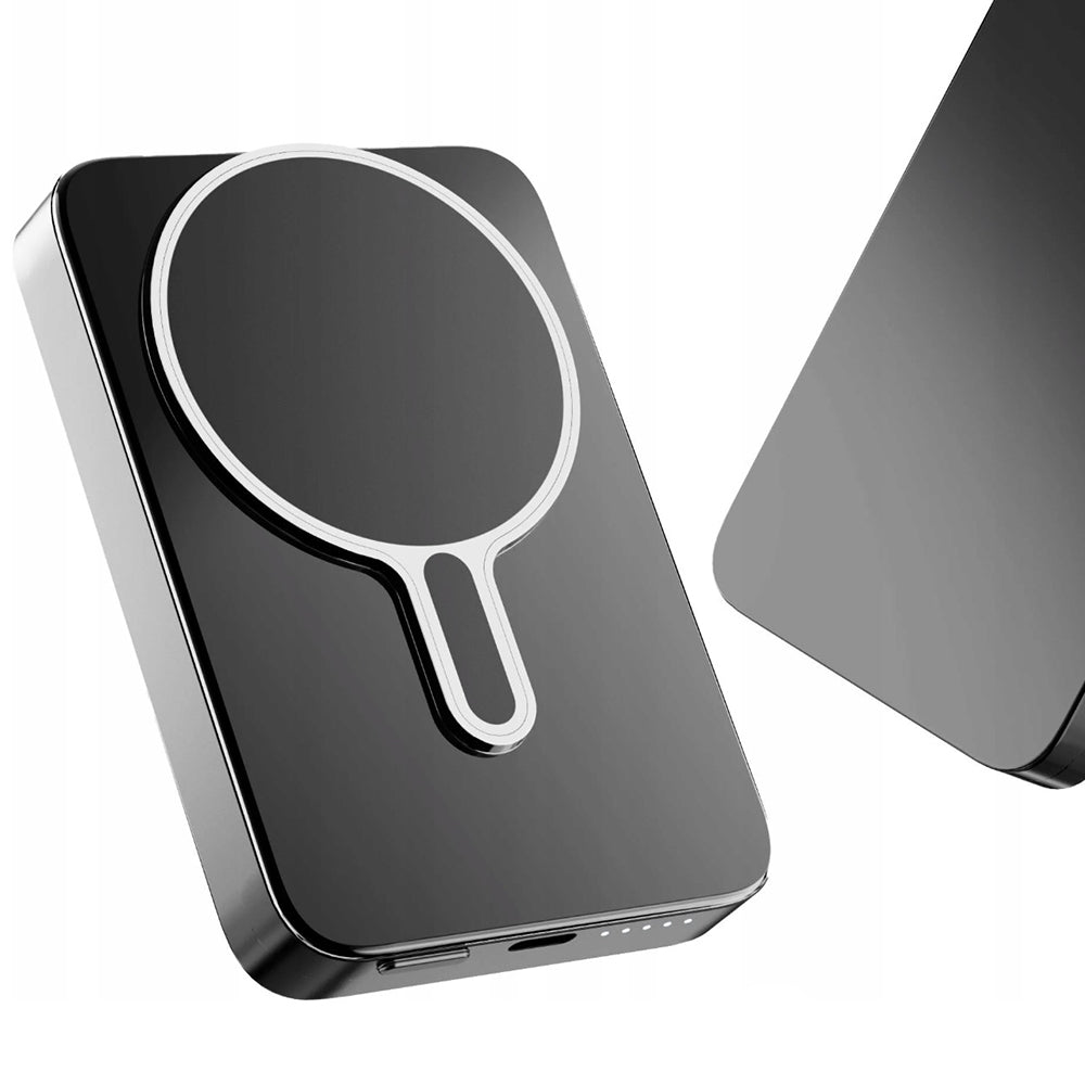 Batería Externa Inalámbrica 3MK MagSnap Go, 10000mAh, 20W, PD + FQI, 1 x QI - 1 x USB-C, Gris