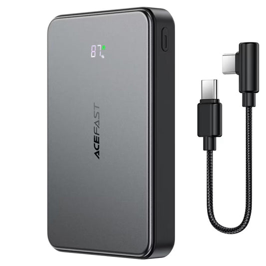 Batería Externa Inalámbrica Acefast M31, 10000mAh, 22.5W, QC + PD + FQI, 1 x QI - 1 x USB-A - 2 x USB-C, Negra
