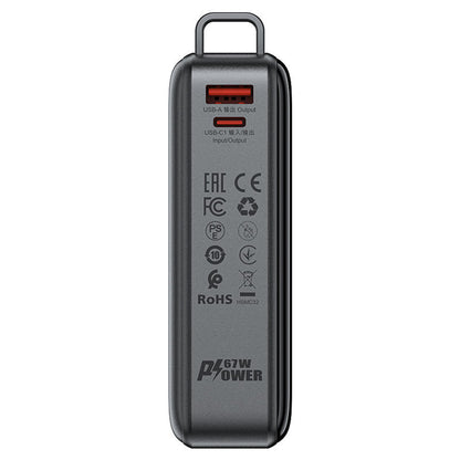 Batería Externa Acefast M4, 20000mAh, 67W, PD, 1 x USB-A - 2 x USB-C, Negra