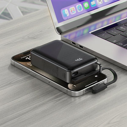Batería Externa Acefast M4, 20000mAh, 67W, PD, 1 x USB-A - 2 x USB-C, Negra