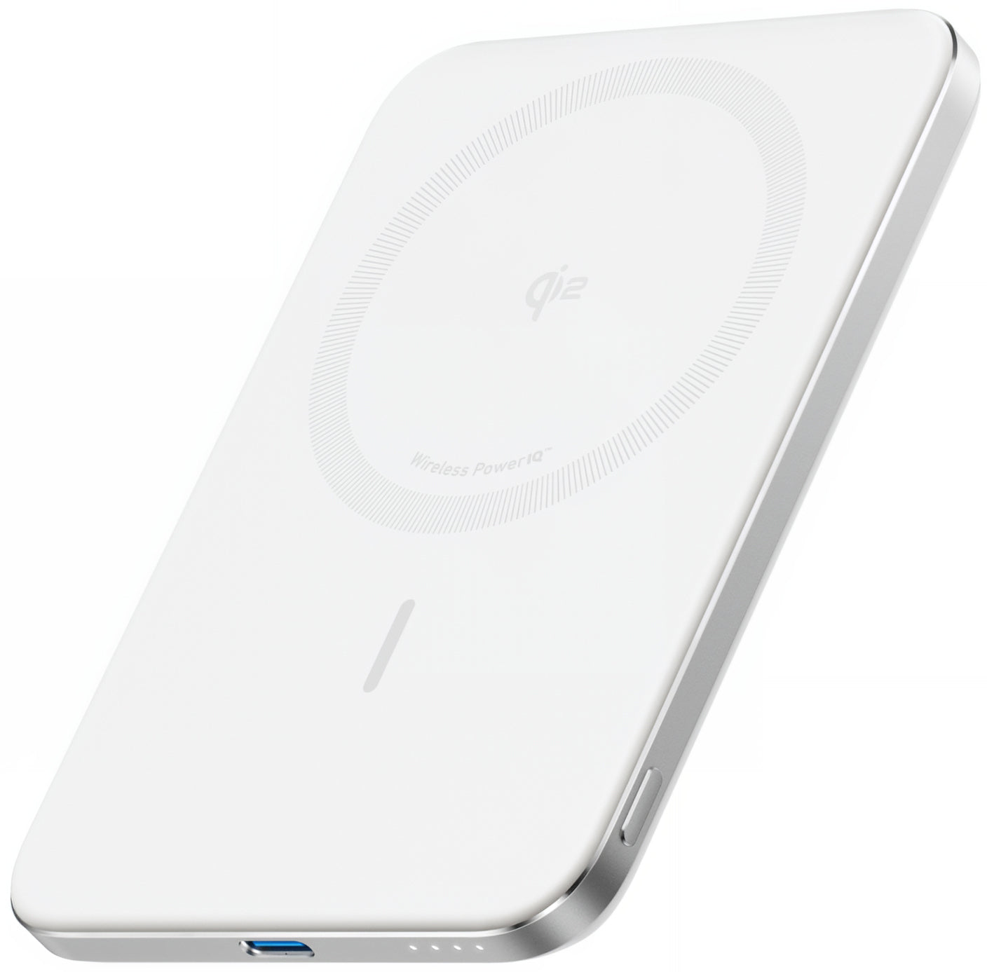Batería Externa Inalámbrica Anker Nano, 5000mAh, 20W, PD + FQI, 1 x QI - 1 x USB-C, Blanca A1665H21