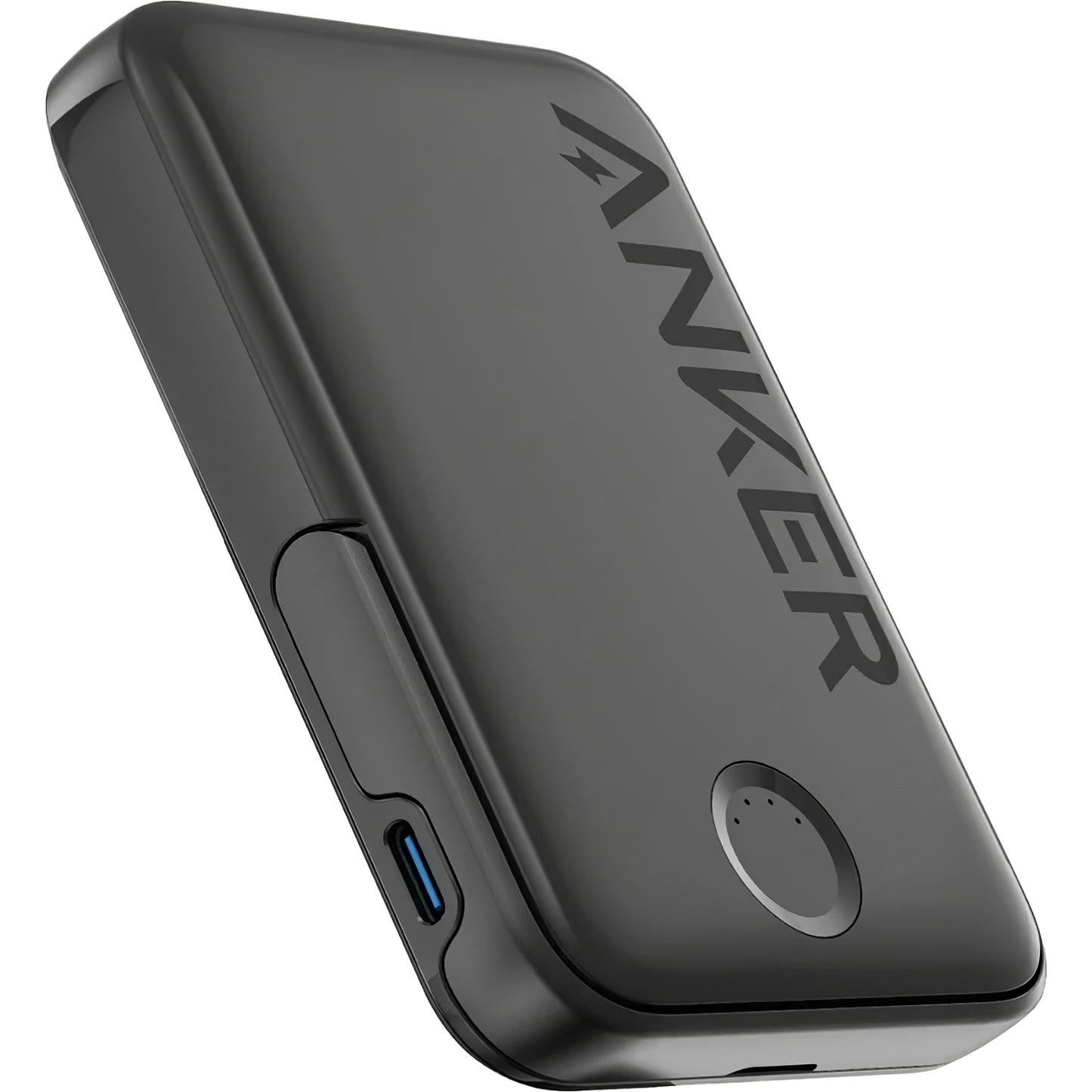 Batería externa inalámbrica Anker 322 MagGo, 5000mAh, 12W, 1 x QI - 1 x USB-C, Negro A1618G11 