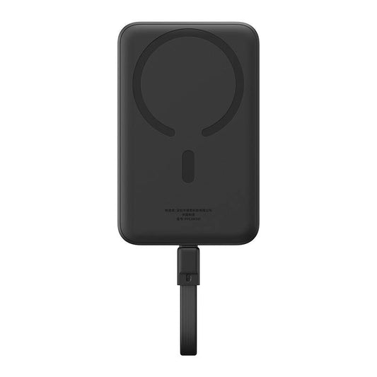 Batería Externa Inalámbrica Baseus Magnetic Mini, 10000mAh, 30W, PD + FQI, 1 x QI - 2 x USB-C, Negra P1002210B113-00