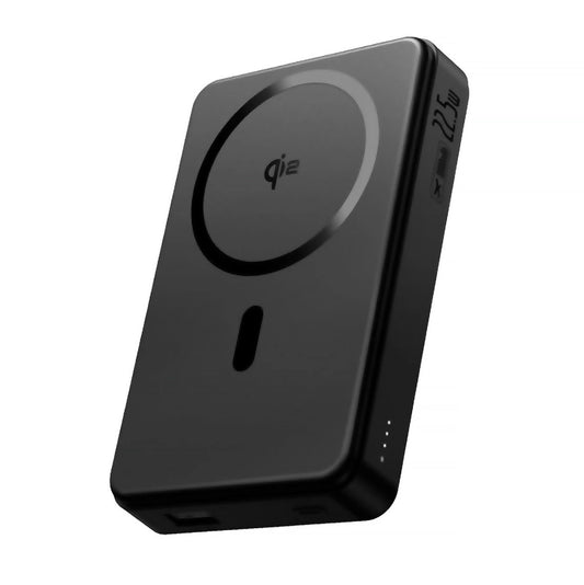 External Wireless Battery Baseus Airpow2 Qi2, 10000mAh, 22.5W, QC + PD + FQI, 1 x QI - 1 x USB-A - 1 x USB-C, Black P10080000123-00