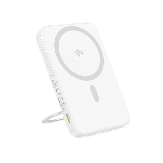 Batería Externa Inalámbrica Baseus PicoGo, 5000mAh, 20W, PD + FQI, 1 x QI - 1 x USB-C, Blanca P10076800213-01