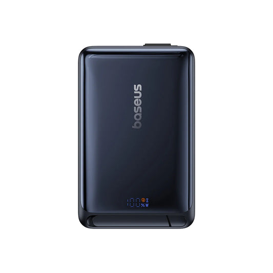 Batería Externa Inalámbrica Baseus Nomos, 10000mAh, 45W, PD + FQI, 1 x QI - 2 x USB-C, Negra P10078800123-00