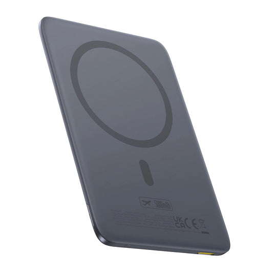 Batería Externa Inalámbrica Baseus PicoGo AM41, 5000mAh, 20W, PD + FQI, 1 x QI - 1 x USB-C, Gris P1007680C813-00