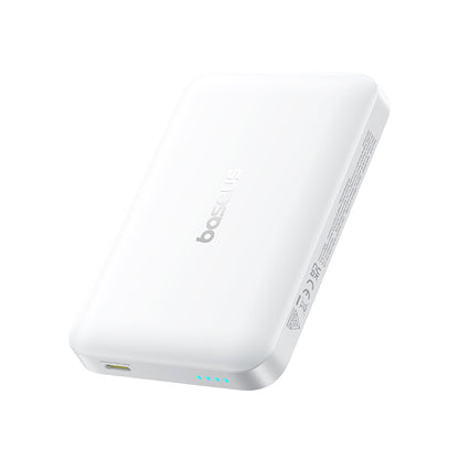 Batería Externa Inalámbrica Baseus EnerFill FM11, 10000mAh, 30W, PD + FQI, 1 x QI - 1 x USB-C, Blanca