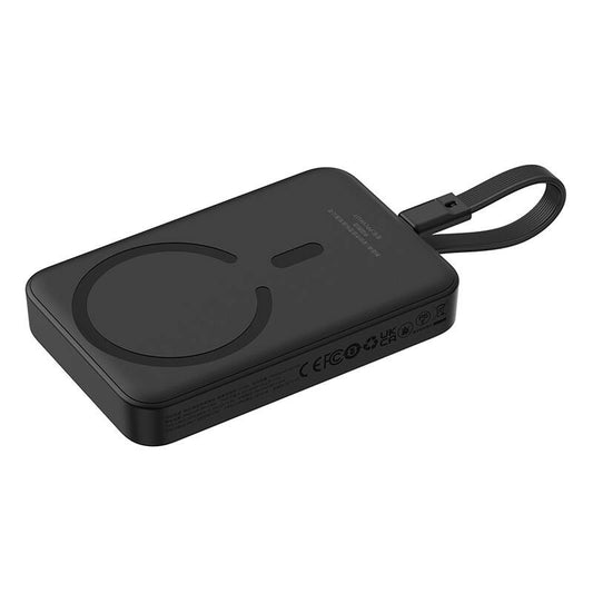 Batería Externa Inalámbrica Baseus Magnetic Mini, 10000mAh, 30W, PD + FQI, 1 x QI - 2 x USB-C, Negra P1002210B113-00