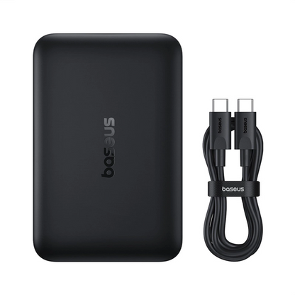 Batería Externa Inalámbrica Baseus EnerFill FM11 Ultra-Mini, 10000mAh, 22.5W, PD + FQI, 1 x QI - 1 x USB-C, Negra P1008210E123-00