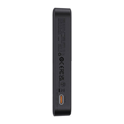 Batería Externa Inalámbrica Baseus MagPro PPCXZ05, 5000mAh, 20W, PD + FQI, 1 x QI - 1 x USB-C, Negra P10064101123-00