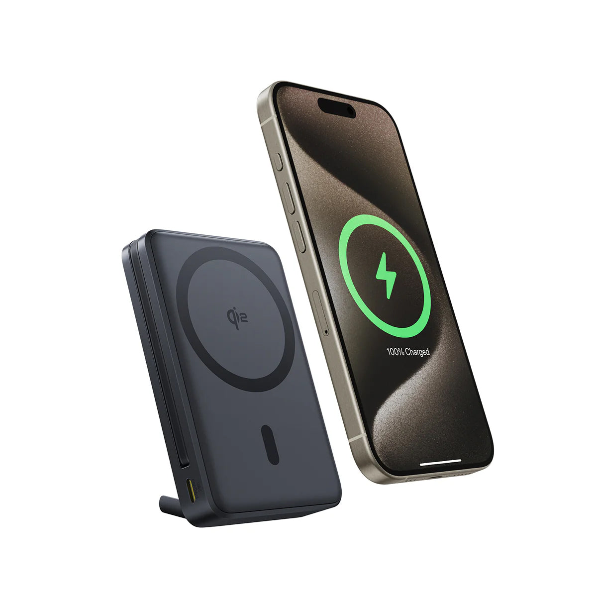 Batería Externa Inalámbrica Baseus Nomos, 10000mAh, 45W, PD + FQI, 1 x QI - 2 x USB-C, Negra P10078800123-00
