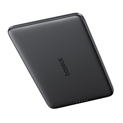 Batería Externa Inalámbrica Baseus PicoGo AM41, 5000mAh, 20W, PD + FQI, 1 x QI - 1 x USB-C, Negra