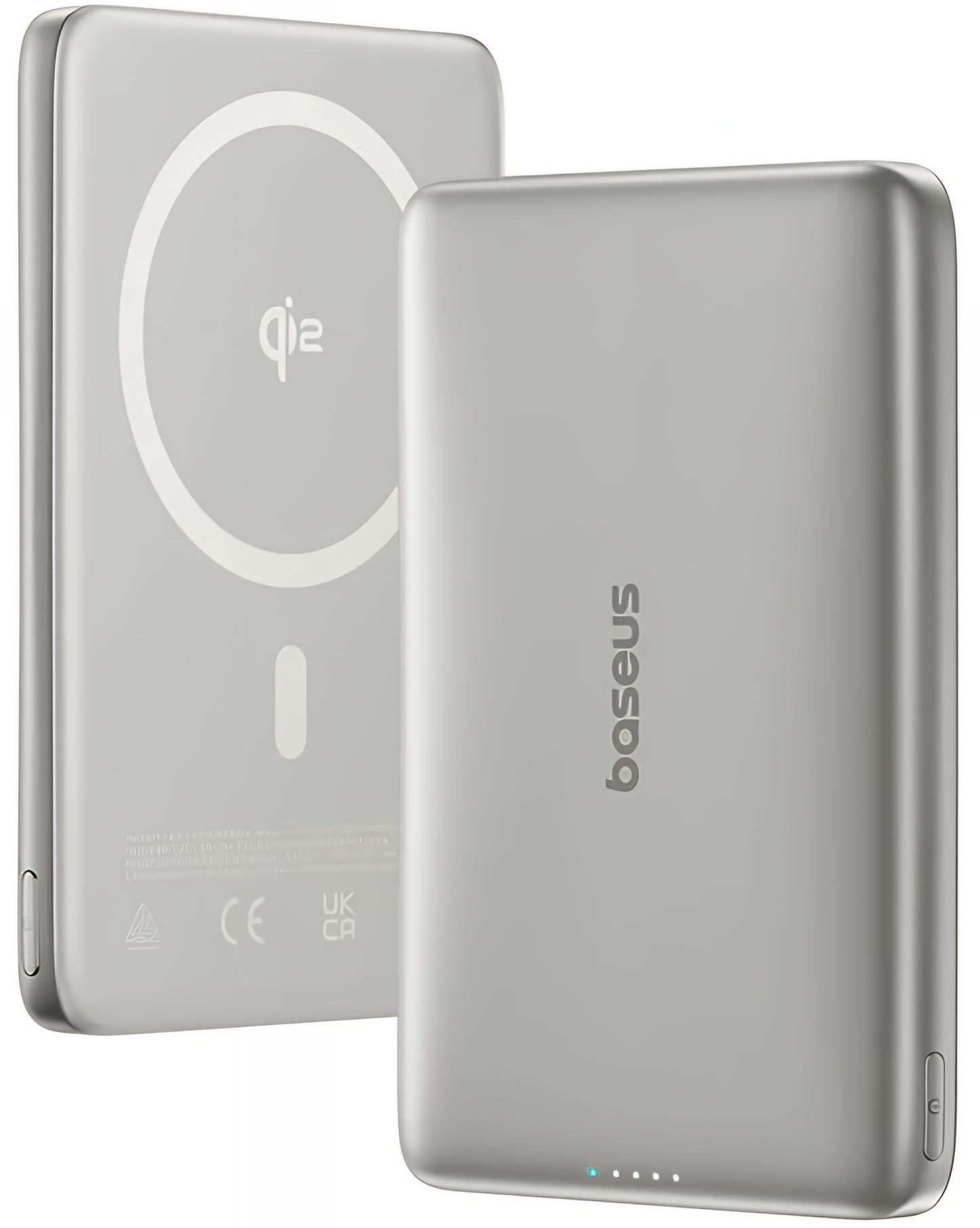 Batería Externa Inalámbrica Baseus PicoGo AM41, 10000mAh, 27W, PD + FQI, 1 x QI - 1 x USB-C, Beige E0027203