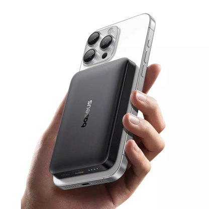 Batería Externa Inalámbrica Baseus Enerfill FM12, 10000mAh, 22.5W, PD + FQI, 1 x QI - 1 x USB-C, Negra E0028500