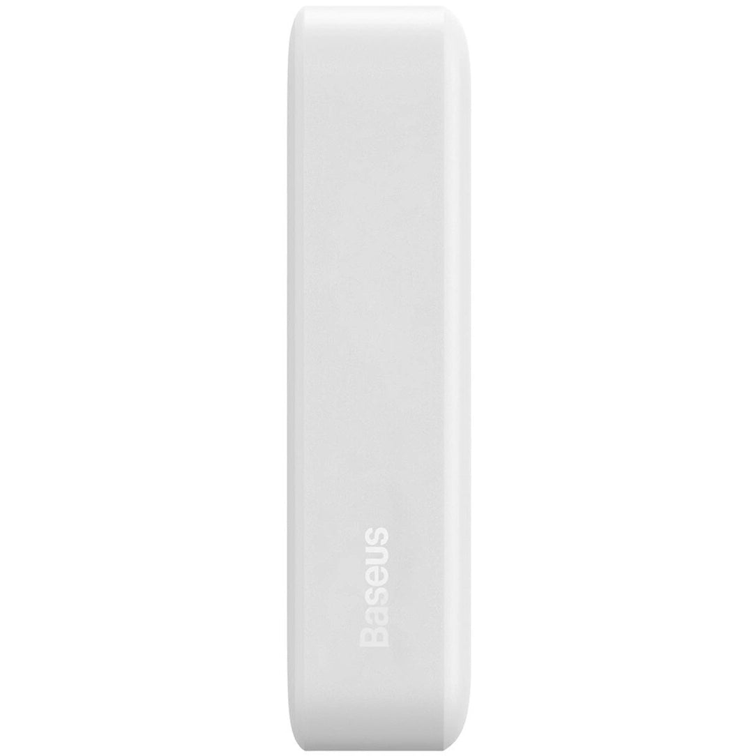 Mini batería externa inalámbrica Baseus Magnetic, 20000mAh, 20W, PD + FQI, 1 x QI - 1 x USB-C, Blanco PPCX150002 