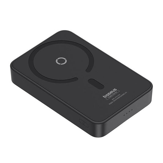 Batería Externa Inalámbrica Baseus MagPro PPCXZ05, 5000mAh, 20W, PD + FQI, 1 x QI - 1 x USB-C, Negra P10064101123-00