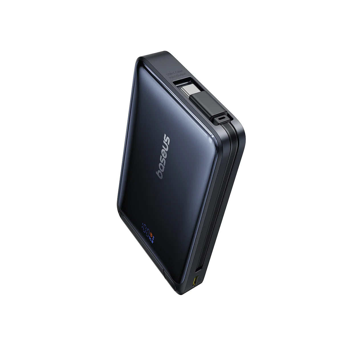 Batería Externa Inalámbrica Baseus Nomos, 10000mAh, 45W, PD + FQI, 1 x QI - 2 x USB-C, Negra P10078800123-00