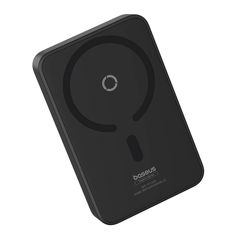 Batería Externa Inalámbrica Baseus MagPro PPCXZ05, 5000mAh, 20W, PD + FQI, 1 x QI - 1 x USB-C, Negra P10064101123-00