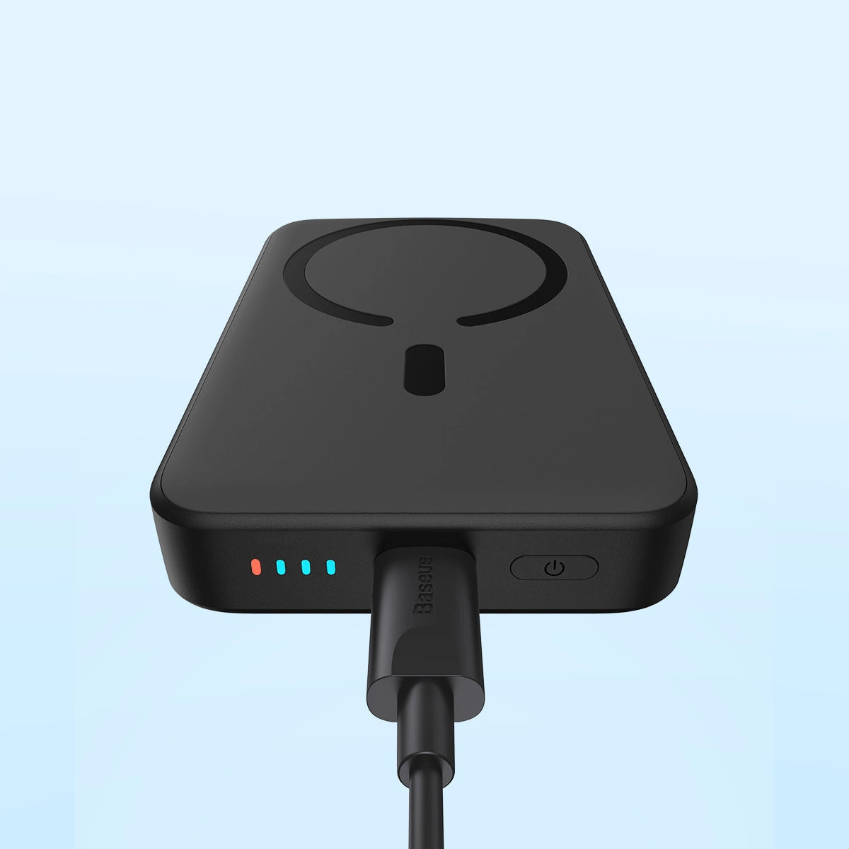 Batería Externa Inalámbrica Baseus Magnetic Mini, 10000mAh, 20W, PD + FQI, 1 x QI - 1 x USB-C, Negra PPCX070001