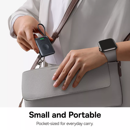 Batería Externa Inalámbrica Baseus EnerFill FW11 para Apple Watch Series, 1640mAh, 5W, 1 x QI, Negra E0205301
