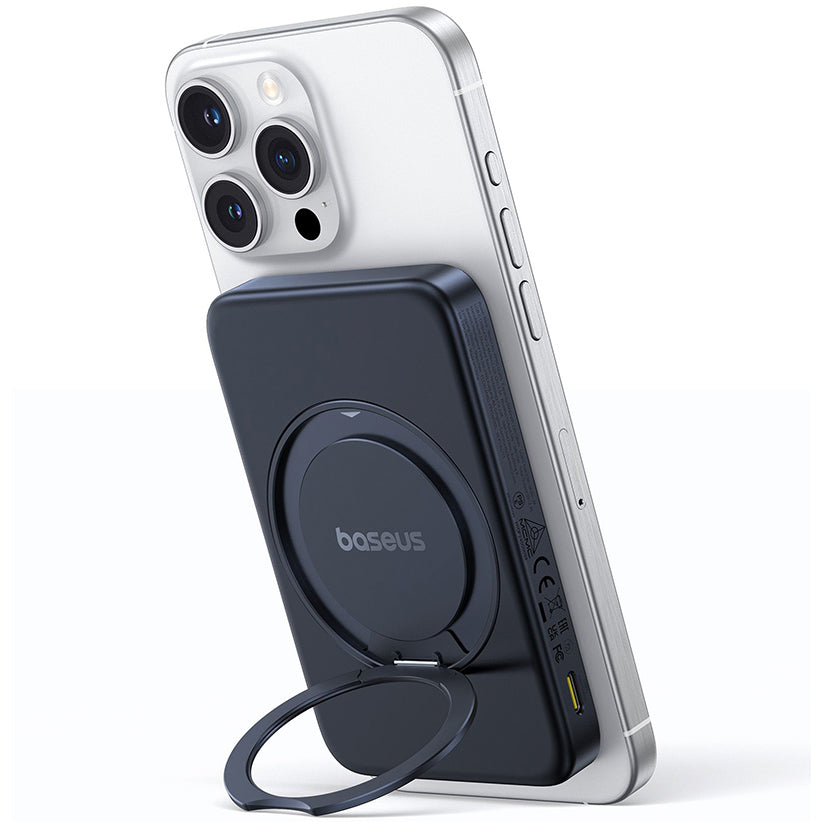 Batería Externa Inalámbrica Baseus PicoGo, 5000mAh, 20W, PD + FQI, 1 x QI - 1 x USB-C, Negra P10076802123-00