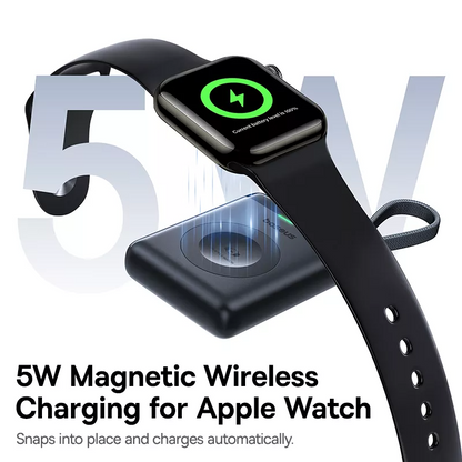 Batería Externa Inalámbrica Baseus EnerFill FW11 para Apple Watch Series, 1640mAh, 5W, 1 x QI, Negra E0205301