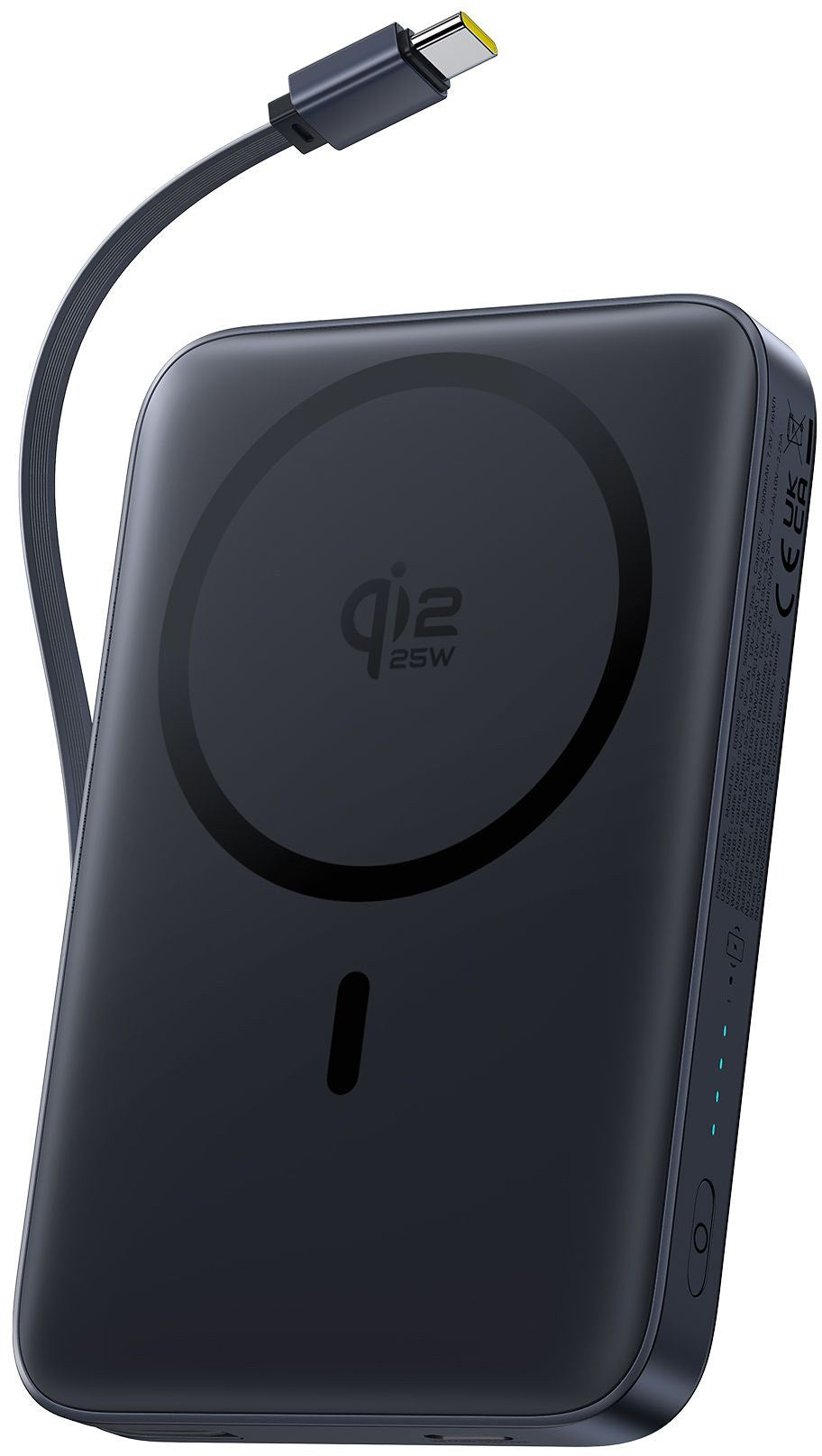 Batería Externa Inalámbrica Baseus PicoGo AM61, 10000mAh, 45W, PD + FQI, 1 x QI - 2 x USB-C, Negra E0028V00