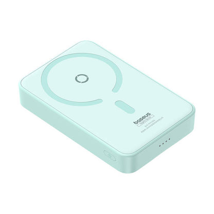 Batería Externa Inalámbrica Baseus MagPro PPCXZ05, 5000mAh, 20W, PD + FQI, 1 x QI - 1 x USB-C, Verde P10064101333-00
