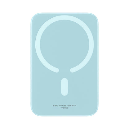 External Wireless Battery Baseus Mini Air, 6000mAh, 20W, PD + FQI, 1 x QI - 1 x USB-C, Blue P10059002313-00