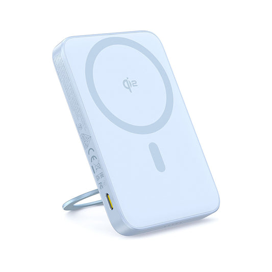 Batería Externa Inalámbrica Baseus PicoGo, 5000mAh, 20W, PD + FQI, 1 x QI - 1 x USB-C, Azul P10076800313-00