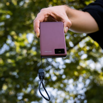 Batería externa inalámbrica Blavec BJ-03 Slim, 10000 mAh, 22,5 W, PD + FQI, 1 x QI - 1 x USB-C, Morado