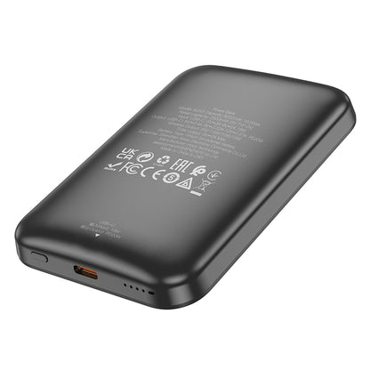 Batería Externa Inalámbrica Borofone BJ63 Nimble, 5000mAh, 20W, PD + FQI, 1 x QI - 1 x USB-C, Negra