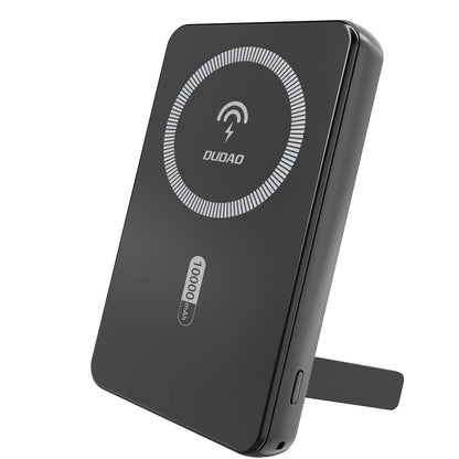 Batería Externa Inalámbrica Dudao K14S+, 10000mAh, 22.5W, QC + PD + FQI, 1 x QI - 1 x USB-A - 1 x USB-C, Negra