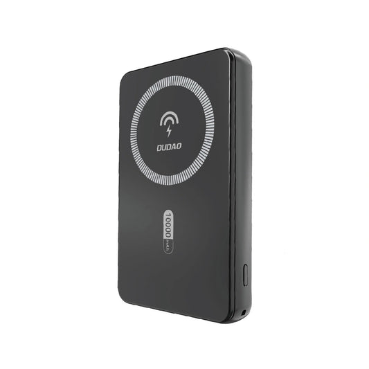 Batería Externa Inalámbrica Dudao K14S, 5000mAh, 20W, QC + PD + FQI, 1 x QI - 1 x USB-A - 1 x USB-C, Negra