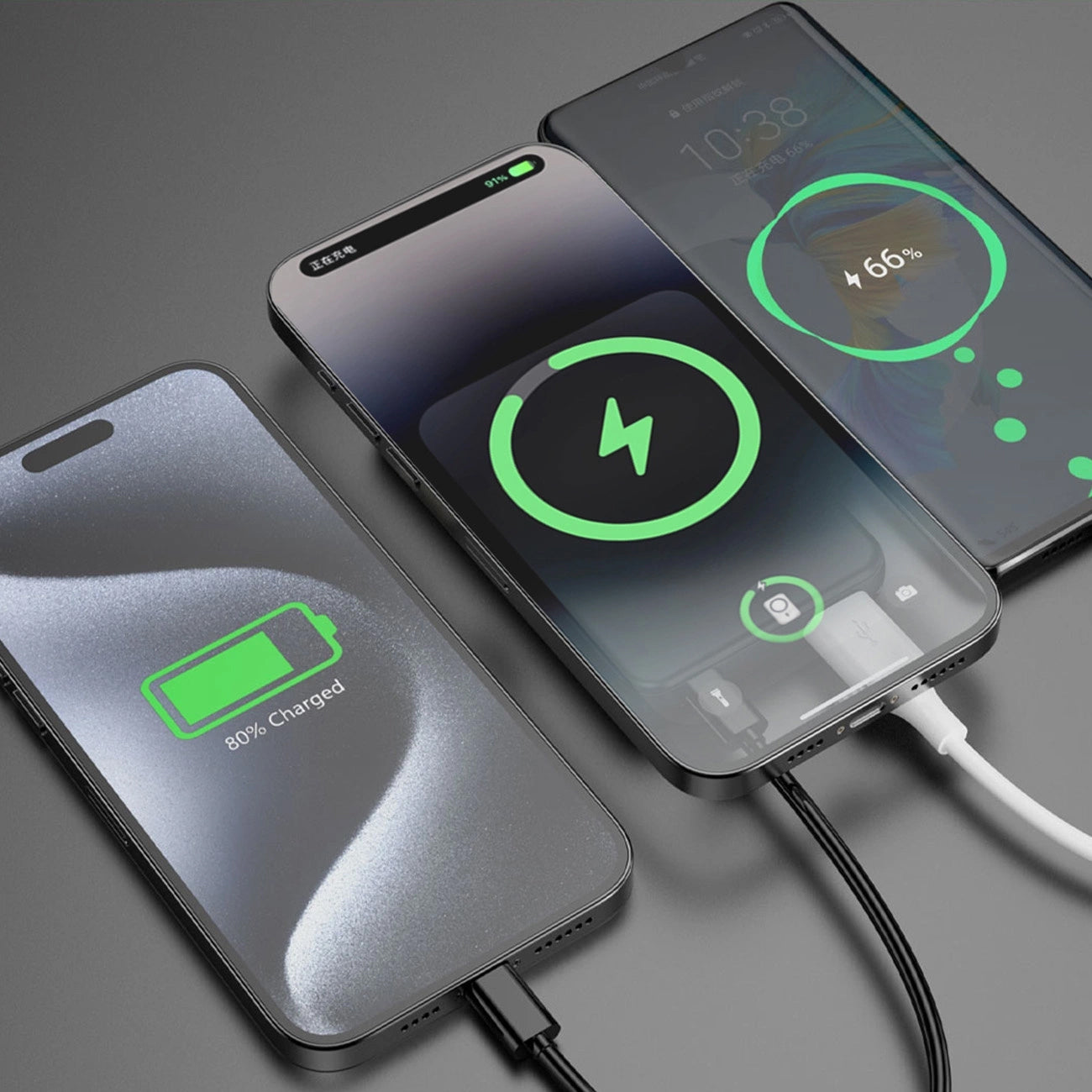 Batería Externa Inalámbrica Dudao K14S+, 10000mAh, 22.5W, QC + PD + FQI, 1 x QI - 1 x USB-A - 1 x USB-C, Negra