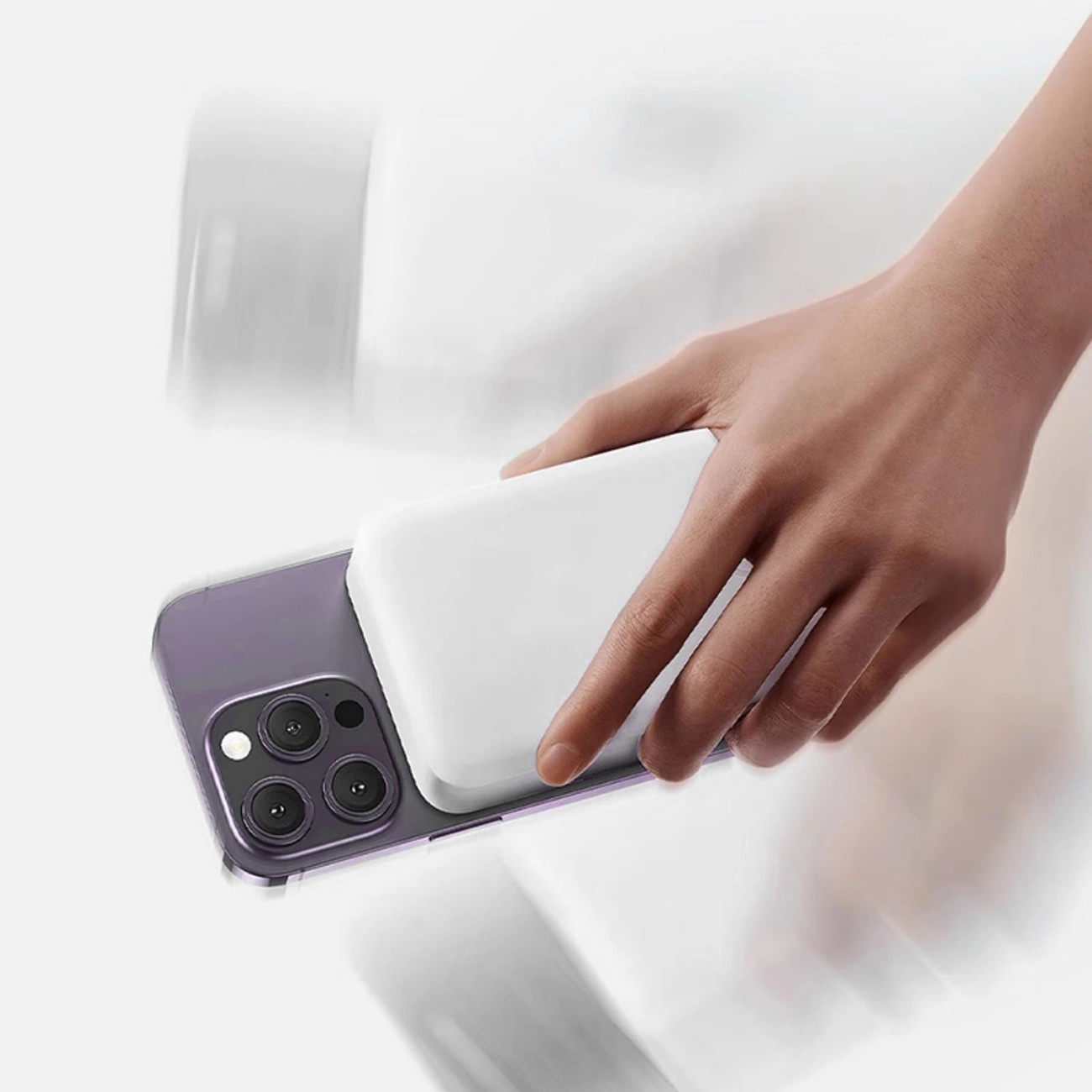 Batería Externa Inalámbrica Dudao K26s, 5000mAh, 20W, PD + FQI, 1 x QI - 1 x USB-C, Blanca