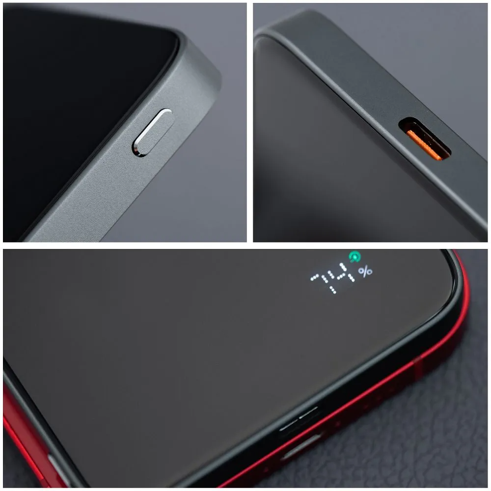 Batería Externa Inalámbrica Forcell F5K8, 5000mAh, 15W, PD + FQI, 1 x QI - 1 x USB-C, Negra