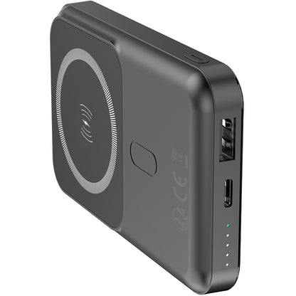 Forever MATB-100 Batería externa inalámbrica, 10000mAh, 22.5W, QC + PD + FQI, 1 x QI - 1 x USB-A - 1 x USB-C, Negro 