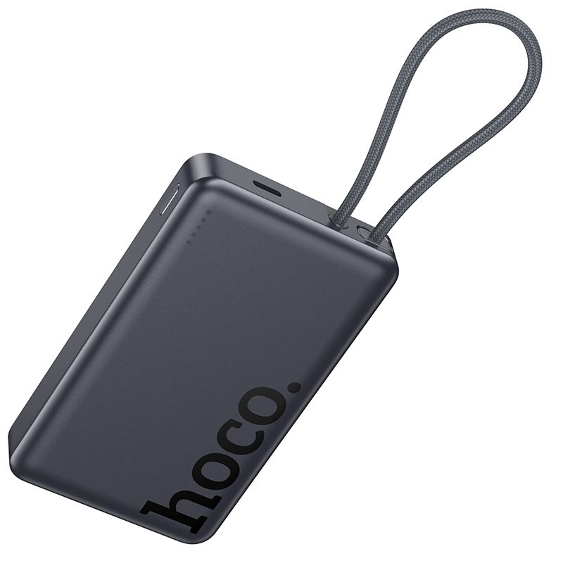Batería Externa Inalámbrica HOCO Q44, 10000mAh, 20W, PD + FQI, 1 x QI - 2 x USB-C, Gris