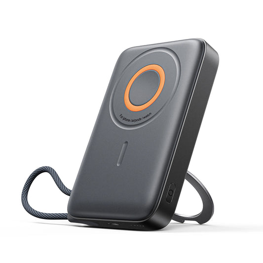 Batería Externa Inalámbrica Joyroom JR-PBM02, 10000mAh, 22.5W, PD + FQI, 1 x QI - 2 x USB-C, Negra