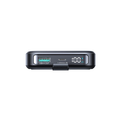 Batería Externa Inalámbrica Joyroom JR-PBM11, 10000mAh, 22.5W, QC + PD + FQI, 1 x QI - 1 x USB-A - 1 x USB-C, Negra
