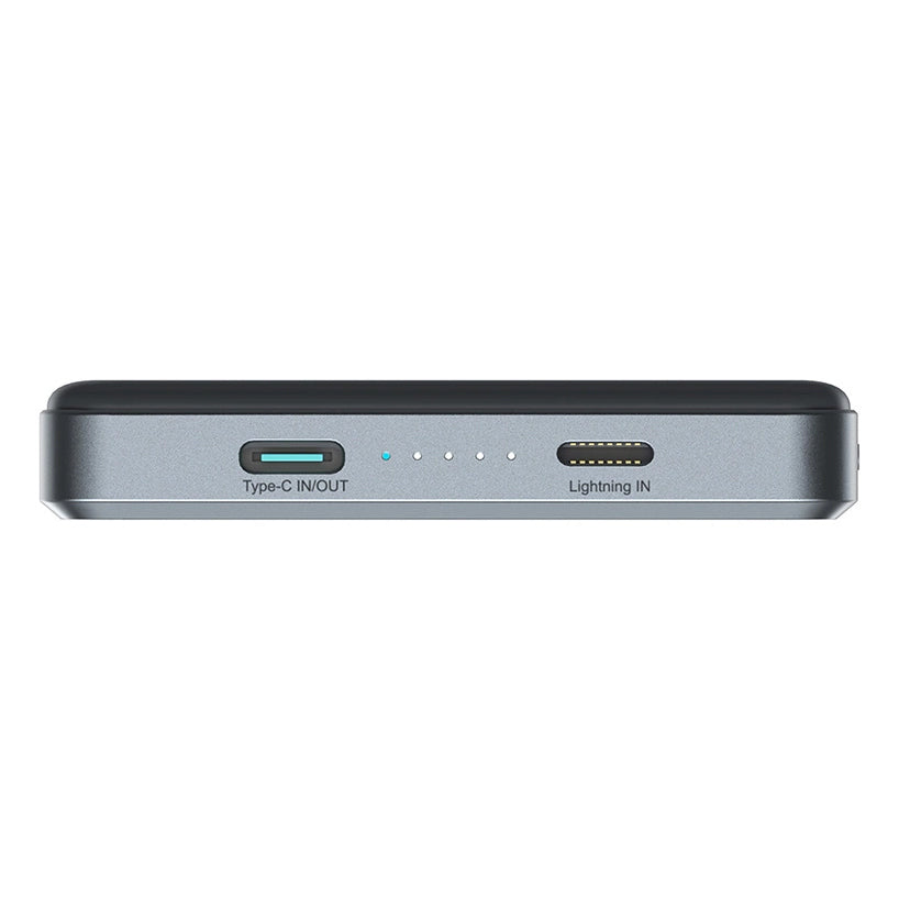 Batería Externa Inalámbrica Joyroom JR-PBM08 Pro, 10000mAh, 20W, PD + FQI, 1 x QI - 1 x USB-C, Gris