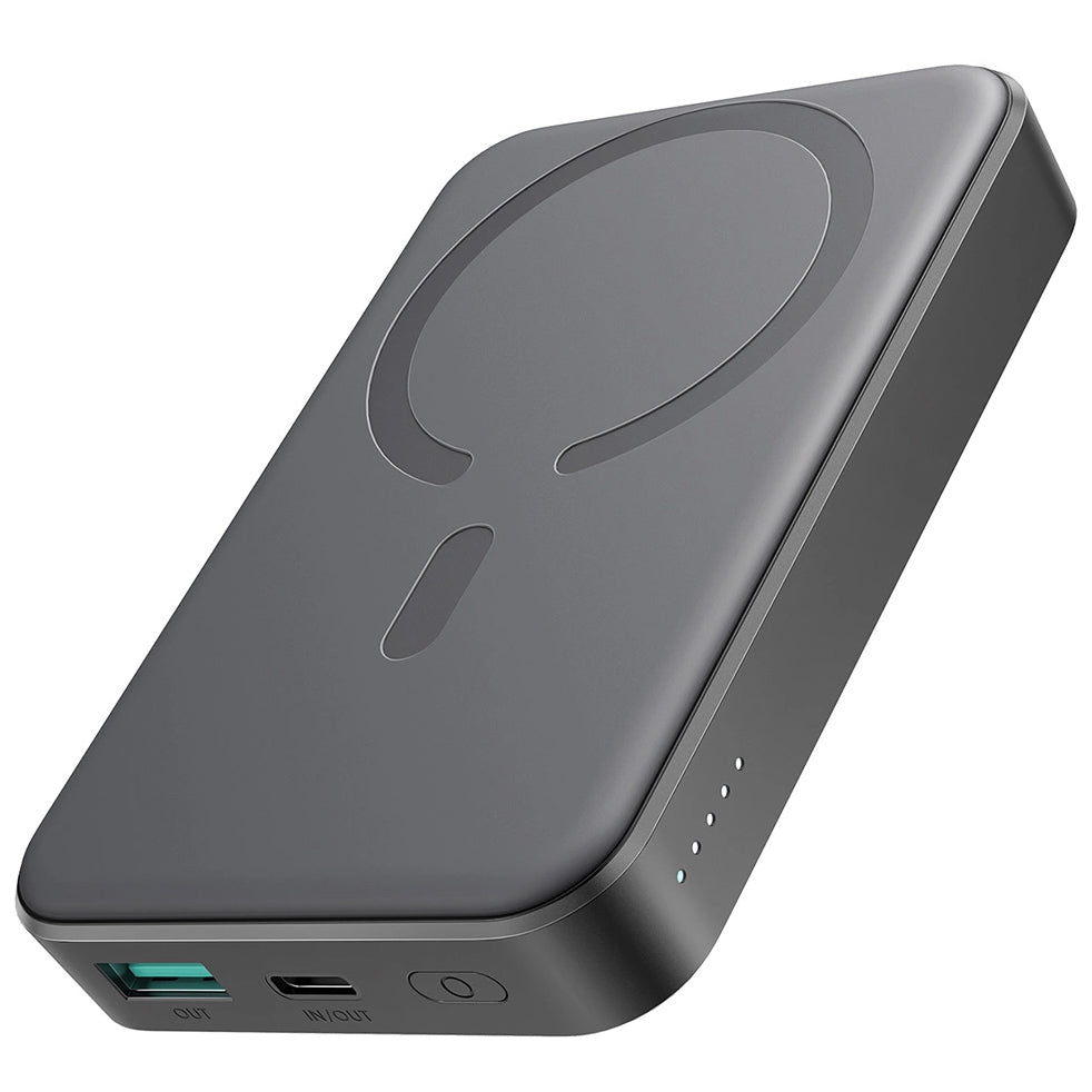 Batería Externa Inalámbrica Joyroom JR-W020, 10000mAh, 20W, QC + PD + FQI, 1 x QI - 1 x USB-A - 1 x USB-C, Negra