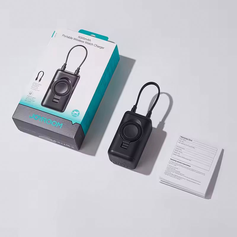 Batería Externa Inalámbrica Joyroom JR-W13, 5000mAh, 18W, PD + QI, 1 x Lightning - 1 x QI - 1 x USB-C, Negra