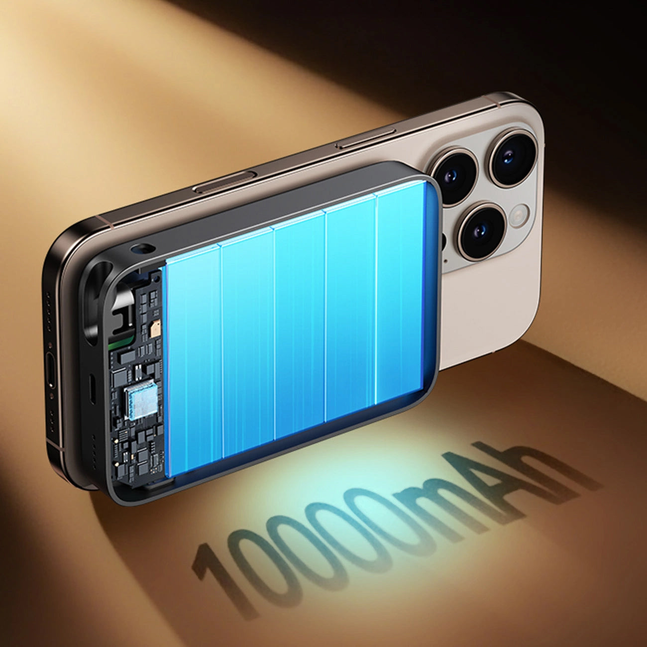 Batería Externa Inalámbrica Joyroom JR-PBM02, 10000mAh, 22.5W, PD + FQI, 1 x QI - 2 x USB-C, Negra