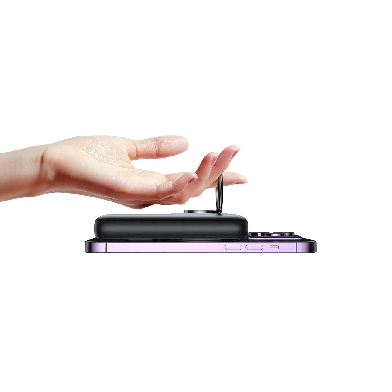Batería Externa Inalámbrica Joyroom JR-W050, 10000mAh, 20W, QC + PD + FQI, 1 x QI - 1 x USB-A - 1 x USB-C, Negra